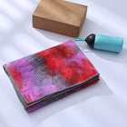Wholesale Custom Tie-dyed Print Non Slip fitness Hot Microfiber Yoga Mat Towel