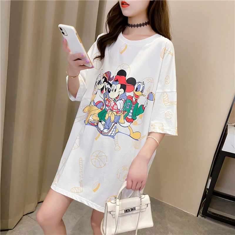 2021 new style cotton cartoon tie-dye printing short-sleeved T-shirt women's plus size summer loose mid-length tops women
2021 new style cotton cartoon tie-dye printing short-sleeved T-shirt women's plus size summer loose mid-length tops women