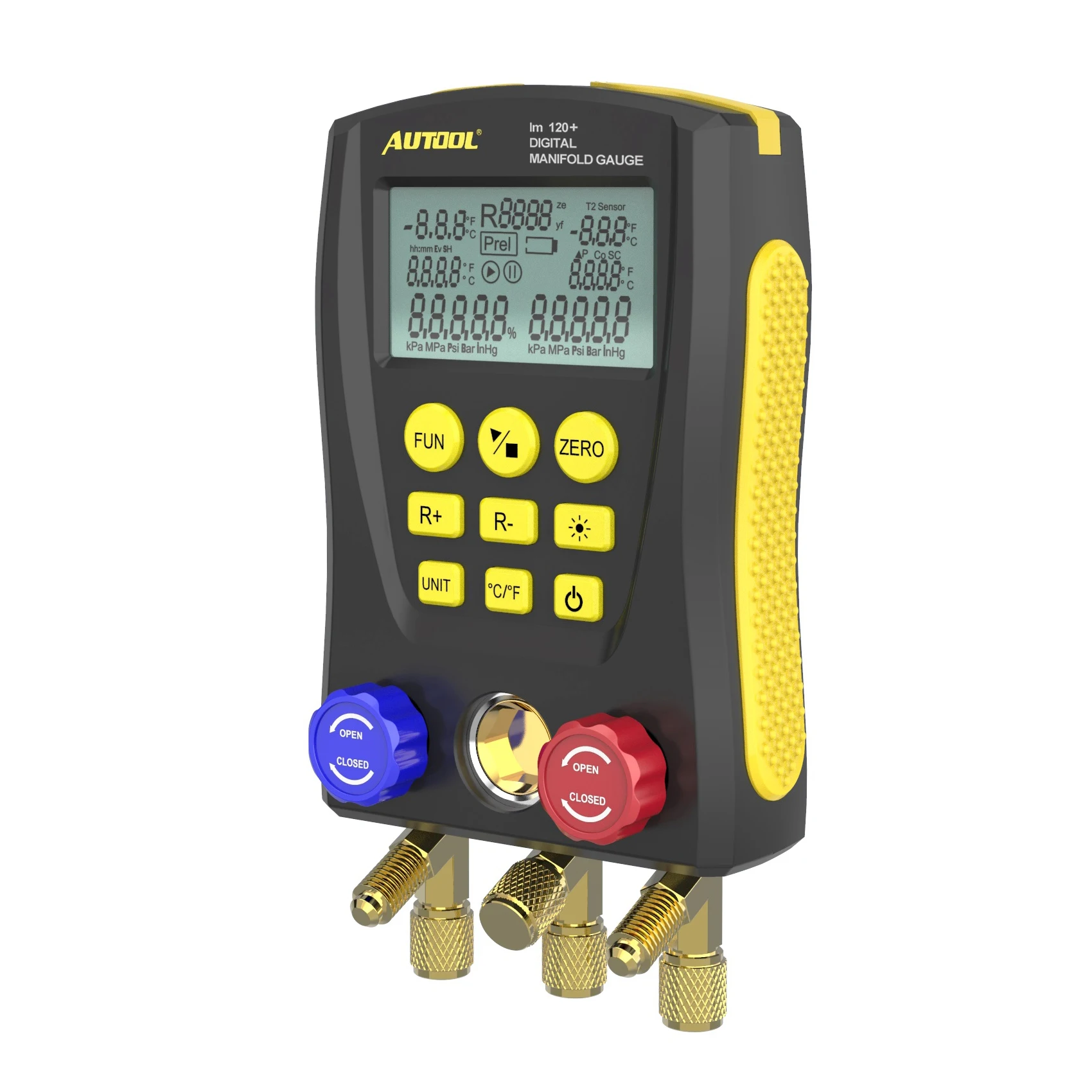 AUTOOL LM120+ Refrigerant Cold Medium Car Digital Manifold Meter HVAC Vacuum Pressure Temperature Tester Same as Testo
AUTOOL LM120+ Refrigerant Cold Medium Car Digital Manifold Meter HVAC Vacuum Pressure Temperature Tester Same as Testo