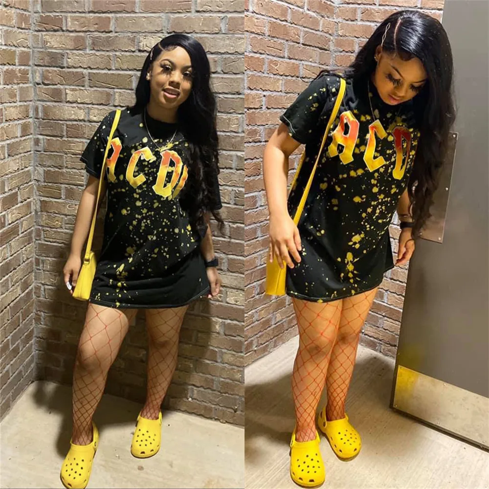 Xuqing 2021 wholesale trendy summer casual printed plus size model dress loose t-shirt mini dresses for women, Photos show
Xuqing 2021 wholesale trendy summer casual printed plus size model dress loose t-shirt mini dresses for women, Photos show