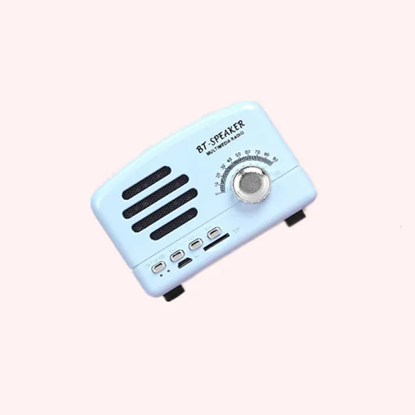 BT01 Wireless Bluetooth Speaker Retro Radio Card Audio Phone Mini Blue Speaker Creative Retro Speaker - ANKUX.COM