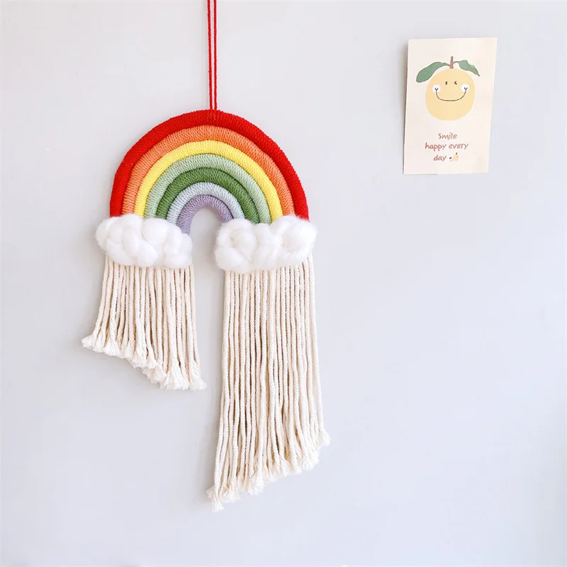 Home decoration cloud tassel rainbow children's room pendant Macrame cotton rainbow wall hanging decor 
Home decoration cloud tassel rainbow children's room pendant Macrame cotton rainbow wall hanging decor