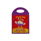 Customize print design your own logo plastic bag shape toy packaging with handle