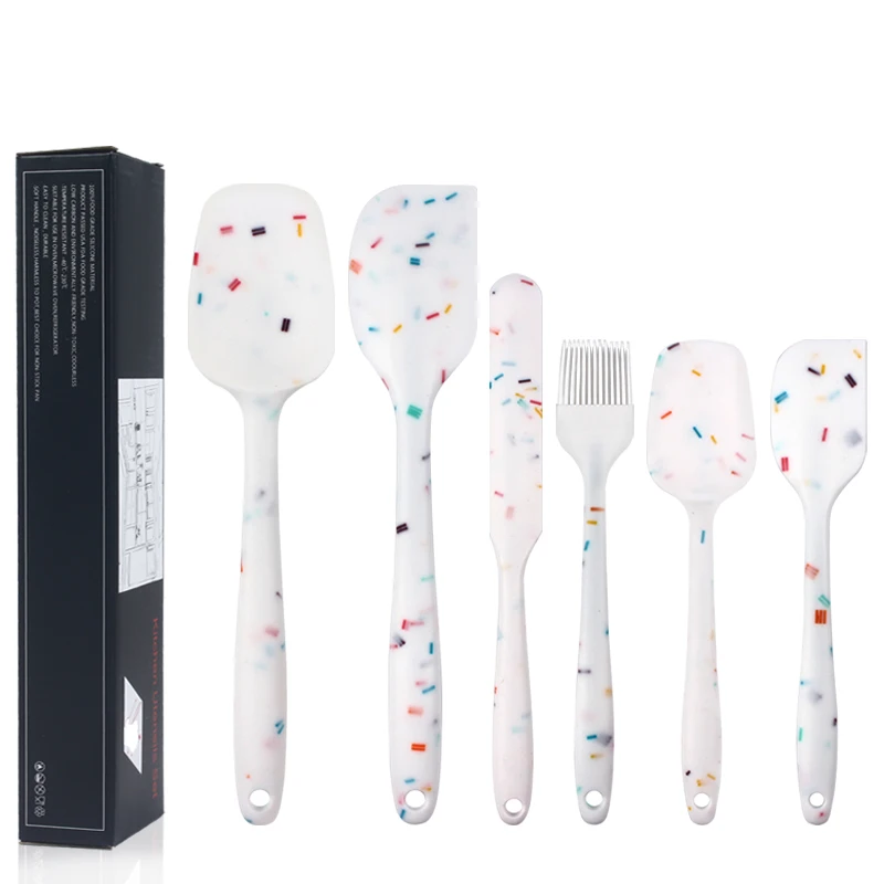 6 Piece Non-stick Heat Resistant Silicone Baking Tools Food Grade Spatula Set with Cream Scraper Brush
6 Piece Non-stick Heat Resistant Silicone Baking Tools Food Grade Spatula Set with Cream Scraper Brush