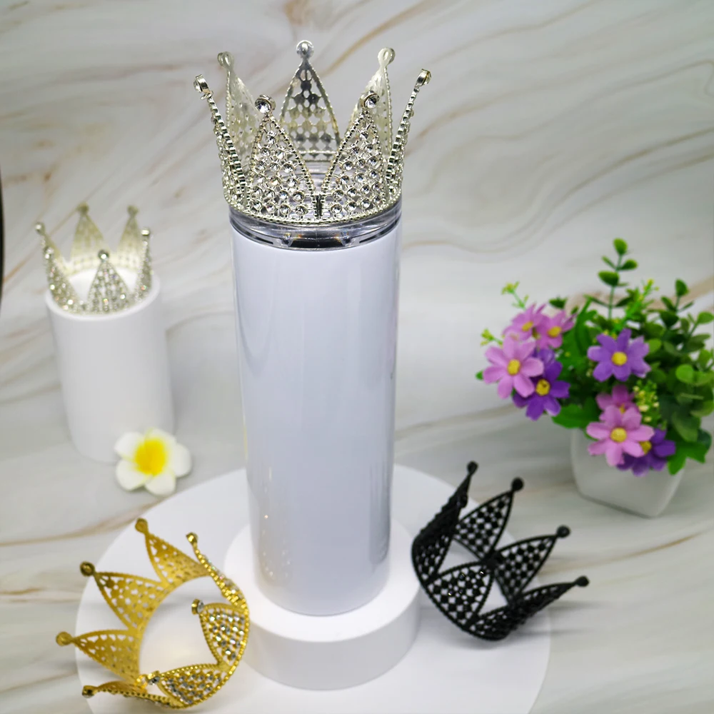 LOVE'N LV258T 20OZ sublimation stainless steel Skinny tumblers cup lid with Metal Material Trinket Crown decor bottle cover set
LOVE'N LV258T 20OZ sublimation stainless steel Skinny tumblers cup lid with Metal Material Trinket Crown decor bottle cover set
