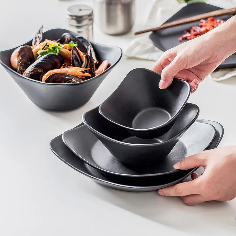 European style high quality home table dinnerware ceramic square deep plate porcelain big salad bowl, As picture or customized
European style high quality home table dinnerware ceramic square deep plate porcelain big salad bowl, As picture or customized