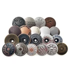 Customized Men And Women's Round Micro Logo Metal Copper Zinc Alloy Gold Button For Jeans