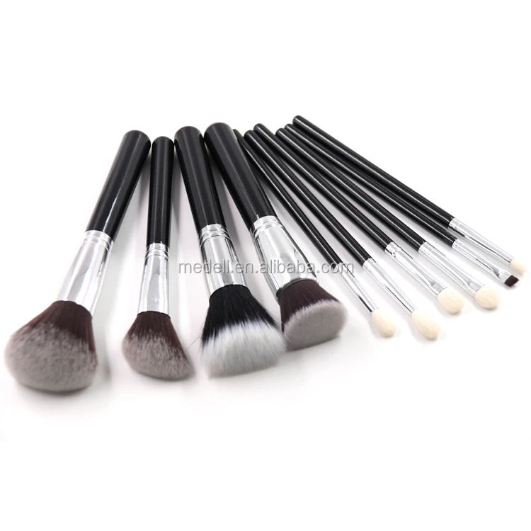 wholesale 10pcs natural hair synthetic hair makeup brush collection custom logo, Black
wholesale 10pcs natural hair synthetic hair makeup brush collection custom logo, Black