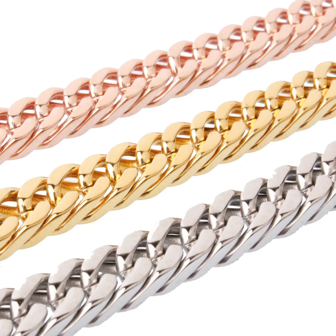 Wholesale Fashion Stainless Steel Jewelry Double Buckle Golden Silver Rose Gold Necklace 8mm60cm, Costom color
Wholesale Fashion Stainless Steel Jewelry Double Buckle Golden Silver Rose Gold Necklace 8mm60cm, Costom color