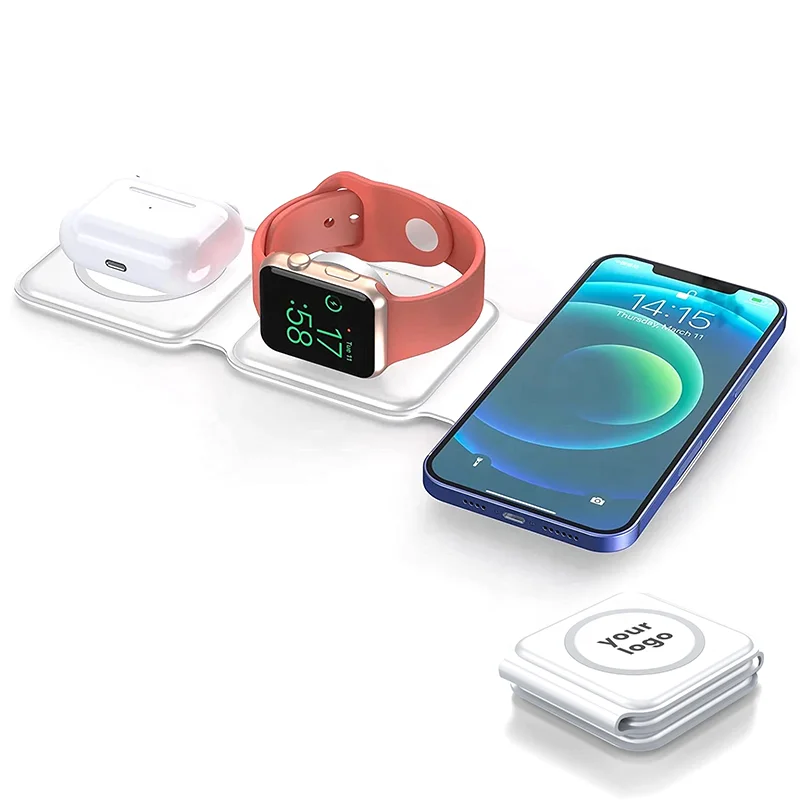 3 in 1 Wireless Charger Magnetic Foldable Charging Station Fast Wireless Charging Pad Compatible with iPhone/Samsung Apple Watch
3 in 1 Wireless Charger Magnetic Foldable Charging Station Fast Wireless Charging Pad Compatible with iPhone/Samsung Apple Watch