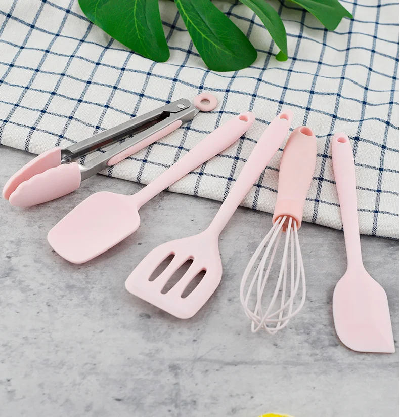 Food grade Heat-Resistant Kitchen Utensil Set Silicone Cooking Utensils 5pcs Kitchenware Set Tools, Customized
Food grade Heat-Resistant Kitchen Utensil Set Silicone Cooking Utensils 5pcs Kitchenware Set Tools, Customized