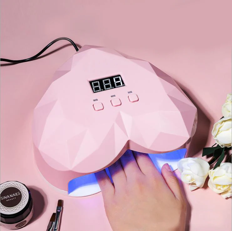 Fashion Digital Display LED Diamond tangent plane Pink Sensor Heart Shape UV Nail Lamp, Pink white silvery
Fashion Digital Display LED Diamond tangent plane Pink Sensor Heart Shape UV Nail Lamp, Pink white silvery