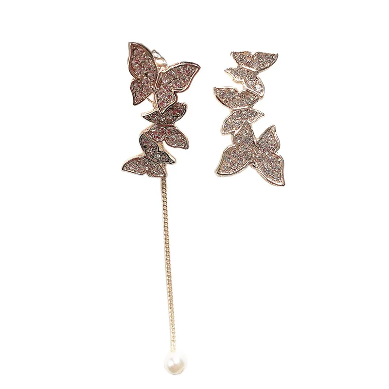 Korea Handmade Trendy Metal Diamond Asymmetric Butterfly Earrings Sweet Crystal Rhinestone Butterfly Pearl Earrings, Picture shows/custom color
Korea Handmade Trendy Metal Diamond Asymmetric Butterfly Earrings Sweet Crystal Rhinestone Butterfly Pearl Earrings, Picture shows/custom color