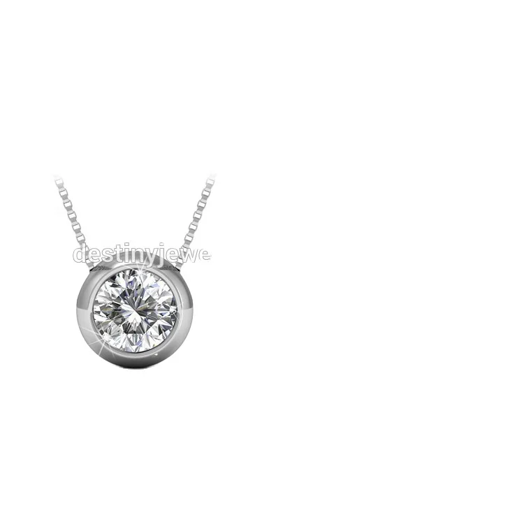 Destiny Jewellery fashion jewelry sets simple diamond pendants and earrings for women, White
Destiny Jewellery fashion jewelry sets simple diamond pendants and earrings for women, White