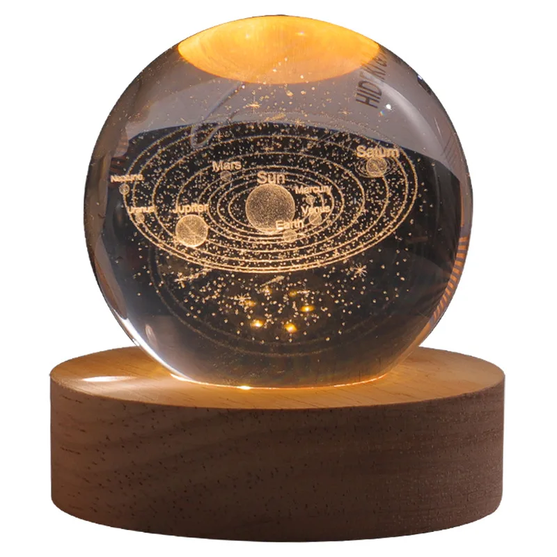Small Decorative Accents Designs Moon Solar System Luminous Crystal Ball Ornament Birthday Gift Led Night Light Home Accessories
Small Decorative Accents Designs Moon Solar System Luminous Crystal Ball Ornament Birthday Gift Led Night Light Home Accessories