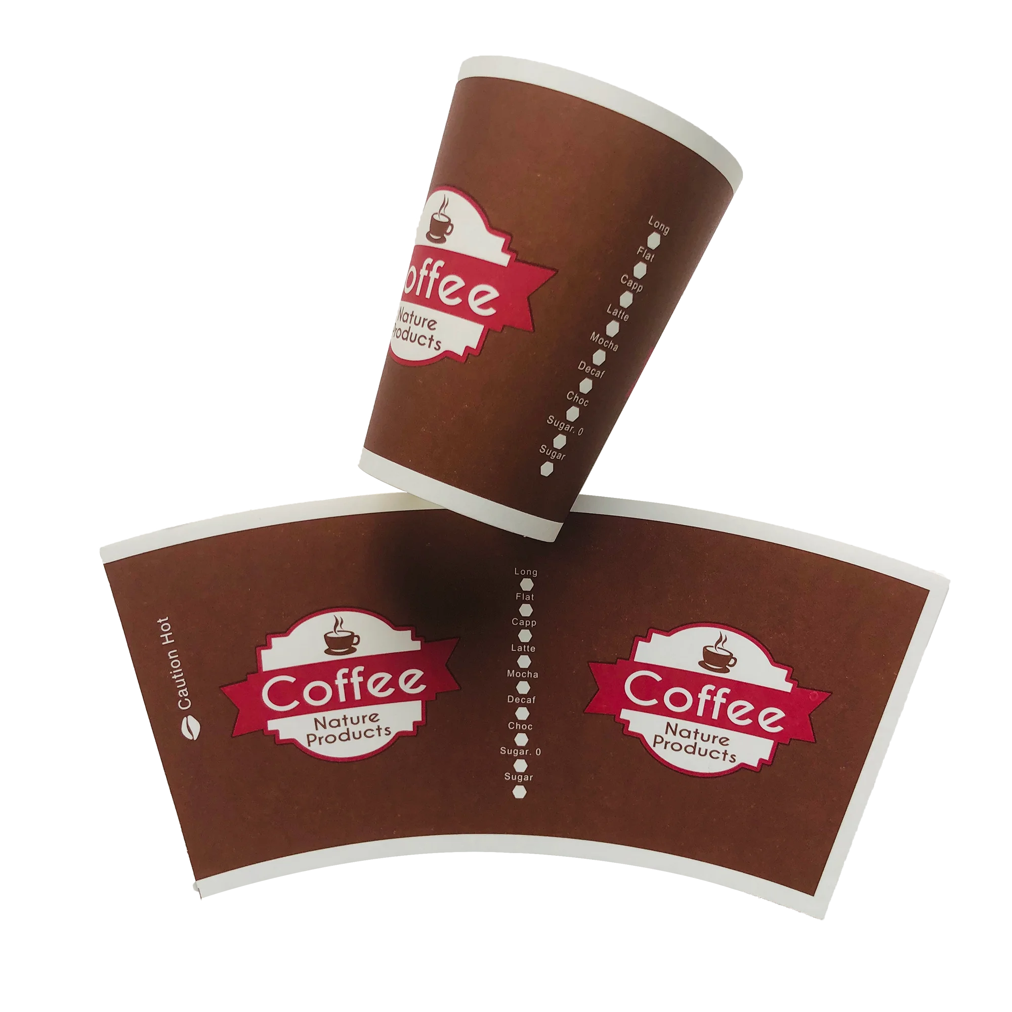 160gsm paper cup fan customized size and design Hot Drink Tea coffee cups Beverage Use paper cup blank Factory direct sales