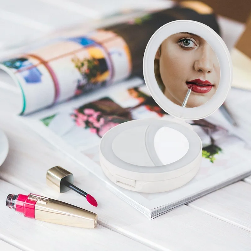 LED Custom Round Trifold Foldable Miroir De Poche Compact Mirror Portable Makeup Mirror, Customized
LED Custom Round Trifold Foldable Miroir De Poche Compact Mirror Portable Makeup Mirror, Customized