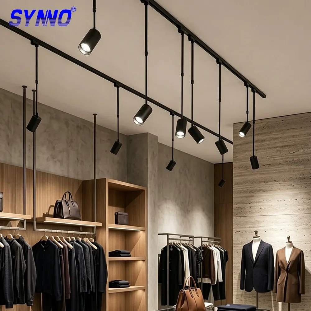 SL-TL11 pályavilágítás a Premium Fashion Boutique-ban commercial-track-lighting-retail-boutique-application-garment-display
