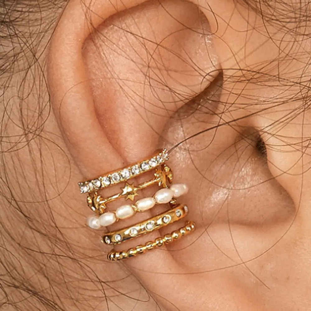 designer fashion womens trendy clip on earrings non ear piercing ear cuffs earrings, Gold
designer fashion womens trendy clip on earrings non ear piercing ear cuffs earrings, Gold