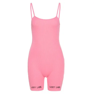 2020 Hot Women's Sexy Sleeveless Ribbed One Piece Bodycon Halter Lucky Label Embroidery Shorts Jumpsuit, As piture or customized
2020 Hot Women's Sexy Sleeveless Ribbed One Piece Bodycon Halter Lucky Label Embroidery Shorts Jumpsuit, As piture or customized