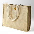Promotional Custom Logo Printed Organic cotton bag jute tote