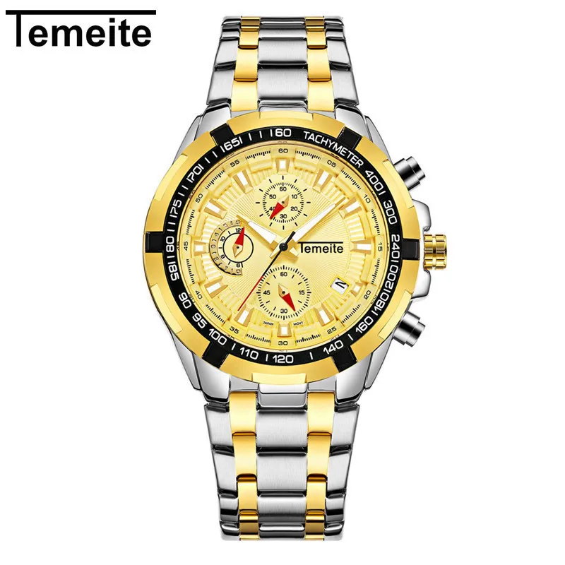 Temeite Top Brand Luxu Stainless Steel Strap Military Oversize Wristwatch Stainless Steel Men Watches, Multi colors
Temeite Top Brand Luxu Stainless Steel Strap Military Oversize Wristwatch Stainless Steel Men Watches, Multi colors