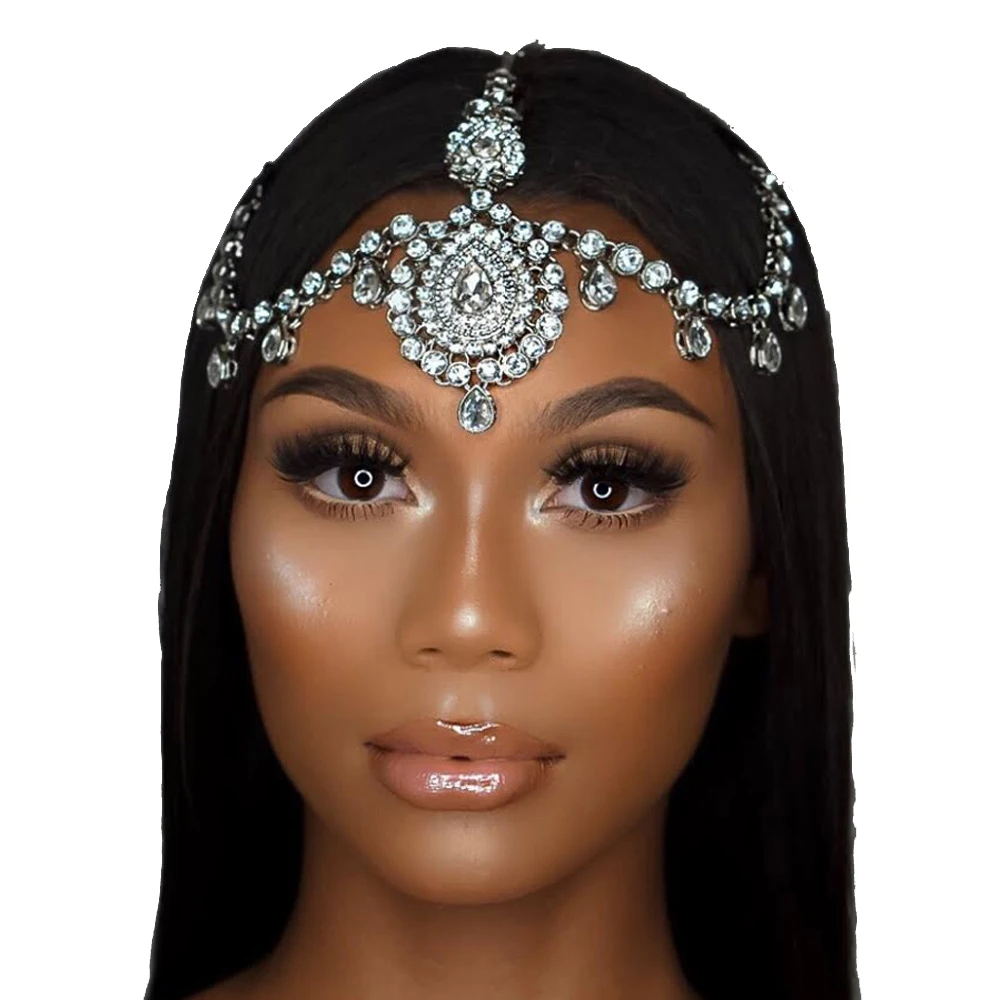 Wholesale Women Rhinestone Crystal Head Chains Hair Band Wedding Bridal Accessories Bridal Headwear Wedding Jewelry Headdress, Gold silver color
Wholesale Women Rhinestone Crystal Head Chains Hair Band Wedding Bridal Accessories Bridal Headwear Wedding Jewelry Headdress, Gold silver color