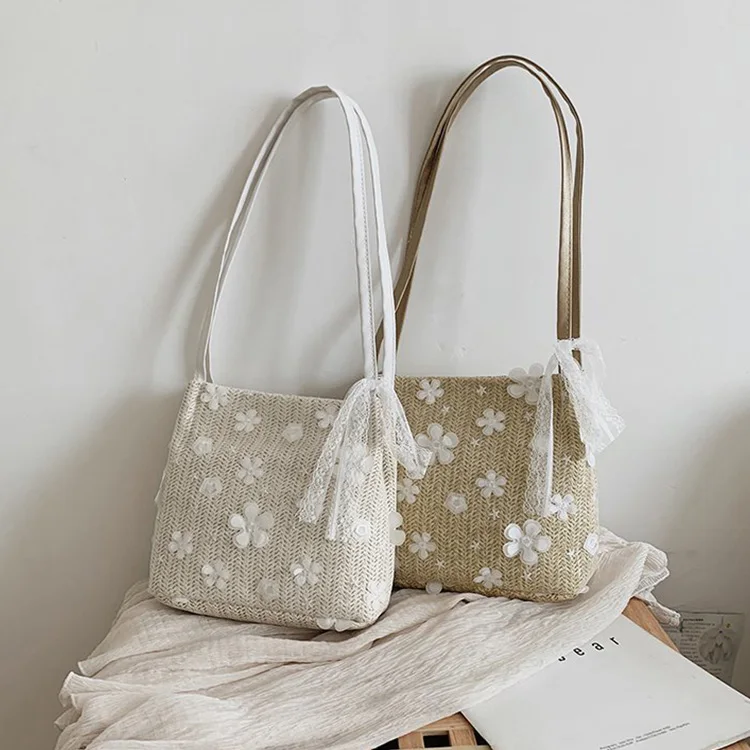 Factory Price Women Shoulder Bags Lace Florets Design Custom Shoulder Bag Woven Beach Bag
Factory Price Women Shoulder Bags Lace Florets Design Custom Shoulder Bag Woven Beach Bag