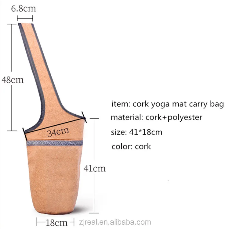 amazon hot sale quality cork yoga mat carry bag