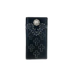 Men's Wallet New Arrived Custom Genuine Leather Spiritual Collection Cut-out Crosses Men's Wallet
