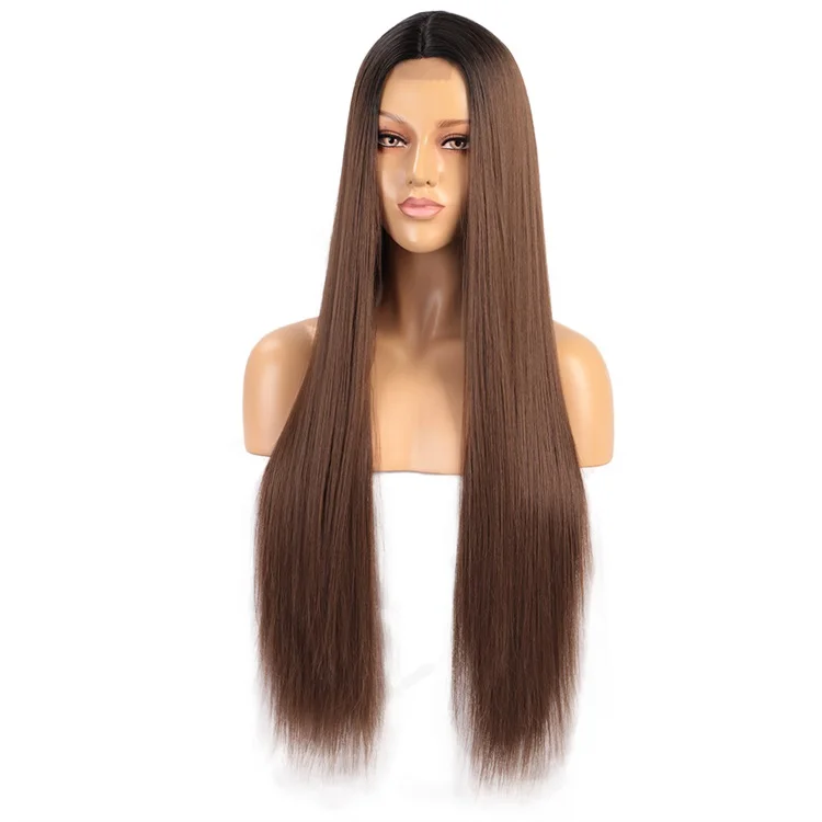 Vigorous Fashion Girl Cheap Long Silky Straight Wigs Lace Middle Part Ombre Brown Wigs For White Women Heat Resistant
Vigorous Fashion Girl Cheap Long Silky Straight Wigs Lace Middle Part Ombre Brown Wigs For White Women Heat Resistant