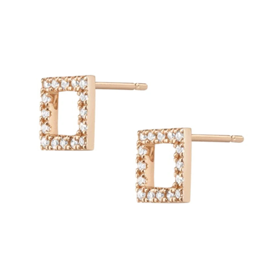 Fashion jewelry 925 sterling silver jewelry 18k gold plated diamond square stud earrings for women
Fashion jewelry 925 sterling silver jewelry 18k gold plated diamond square stud earrings for women
