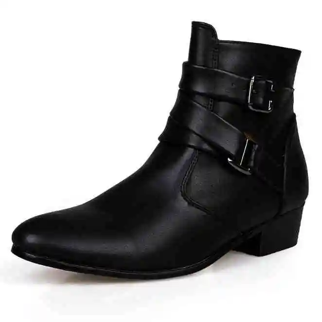 Wholesale autumn and winter new men's leather boots fashion high to help pointed scalp large size solid color boots, White, black, brown
Wholesale autumn and winter new men's leather boots fashion high to help pointed scalp large size solid color boots, White, black, brown