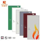 GH UL certification 90mins fire rated steel door with louver and wire glass