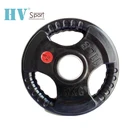 Weight lifting barbell plate 3 holes color rubber weight plate