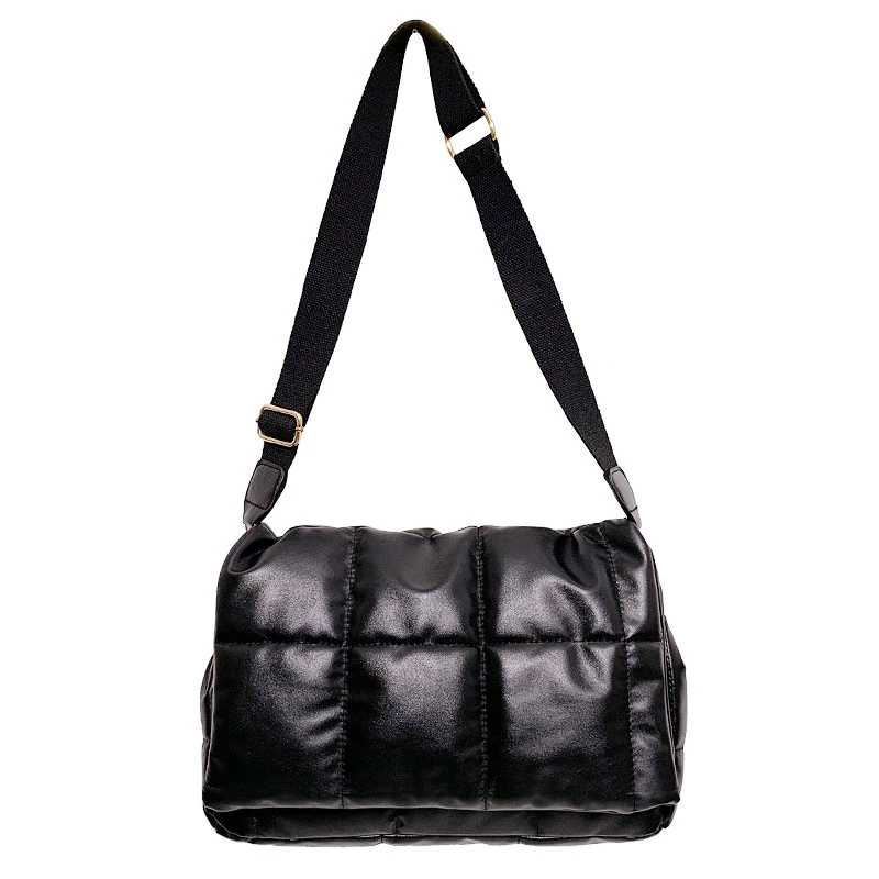 Fashion Soft PU Leather With Flap Single Webbing Strap Shoulder Bags Quilted Crossbody Bag Black Puffer Purse Woman Handbags
Fashion Soft PU Leather With Flap Single Webbing Strap Shoulder Bags Quilted Crossbody Bag Black Puffer Purse Woman Handbags