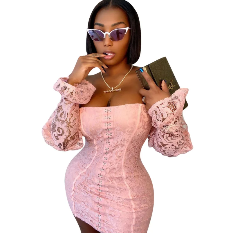 Newest Design Sexy Hollow Out Lace Dress Women 2021 Summer Solid Color Slim Fit Short Party Dresses See-through Sleeves, As picture
Newest Design Sexy Hollow Out Lace Dress Women 2021 Summer Solid Color Slim Fit Short Party Dresses See-through Sleeves, As picture