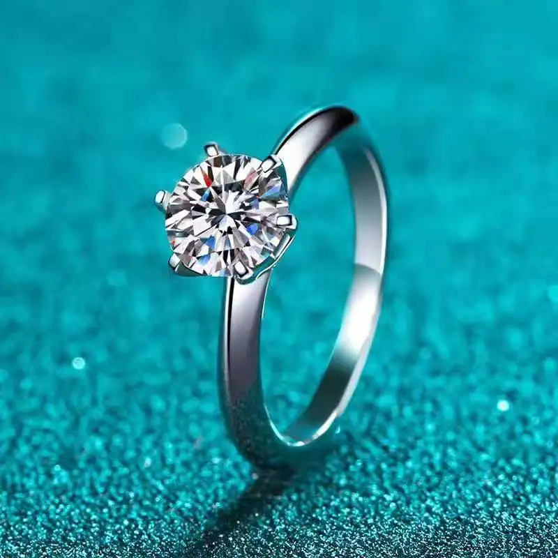 New Model 925 Sterling Silver 1 Carat Moissanite Ring Luxury Jewelry Engagement Ring For Women
New Model 925 Sterling Silver 1 Carat Moissanite Ring Luxury Jewelry Engagement Ring For Women