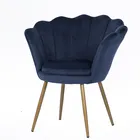Luxury flower shape armchair velvet flower shaped round leisure Modern Living Room sofa chair