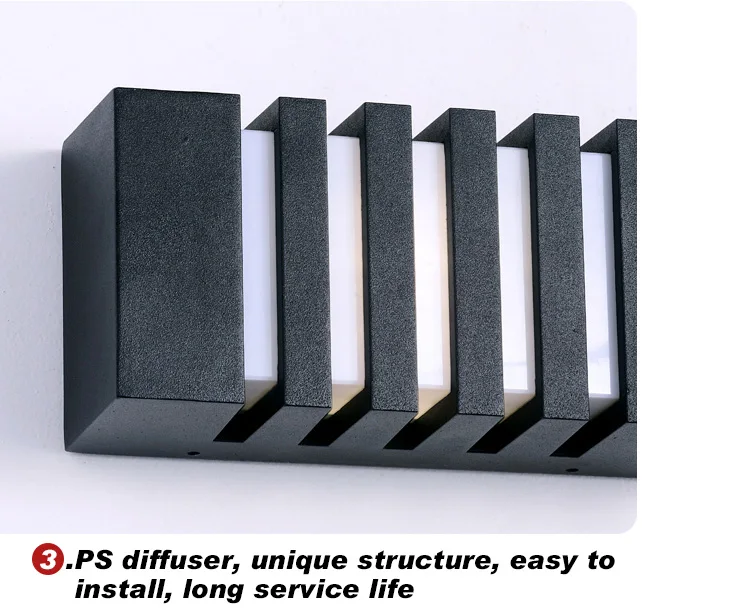 Modern Design Energy saving Geometry Aluminium body Home Outdoor Wall Lamp