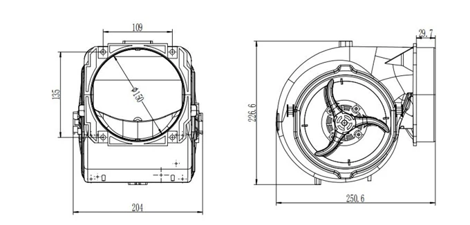 Centrifugal Fan, DZ-150, Brushless - detail 4