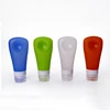 Refillable shampoo clear silicone rubber transparent travel squeeze bottle body lotion empty cosmetic cream packaging tube