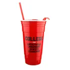 卸売bpaフリーホット販売パーソナライズされたカスタム印刷32オンス再利用可能なビールコーヒー飲むppパーティープラスチックカップ蓋付き