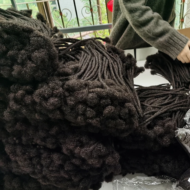 

Wholesale 100% Handmade Crochet Braid Locs Twist Afro Kinky Human Hair Artificial Dreadlocks Bundles Dreadlock Extensions 0.8cm, Per color two tone three tone color more than 55 color