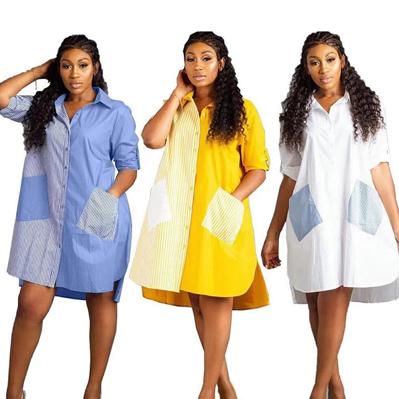 women patchwork plus size tank top big pocket short sleeve blouse shirt for office ladies women oversize long skirt
women patchwork plus size tank top big pocket short sleeve blouse shirt for office ladies women oversize long skirt