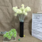 Customized Real Looking High Simulated PU Green Plants Onion Ball Flower White Color For Wedding