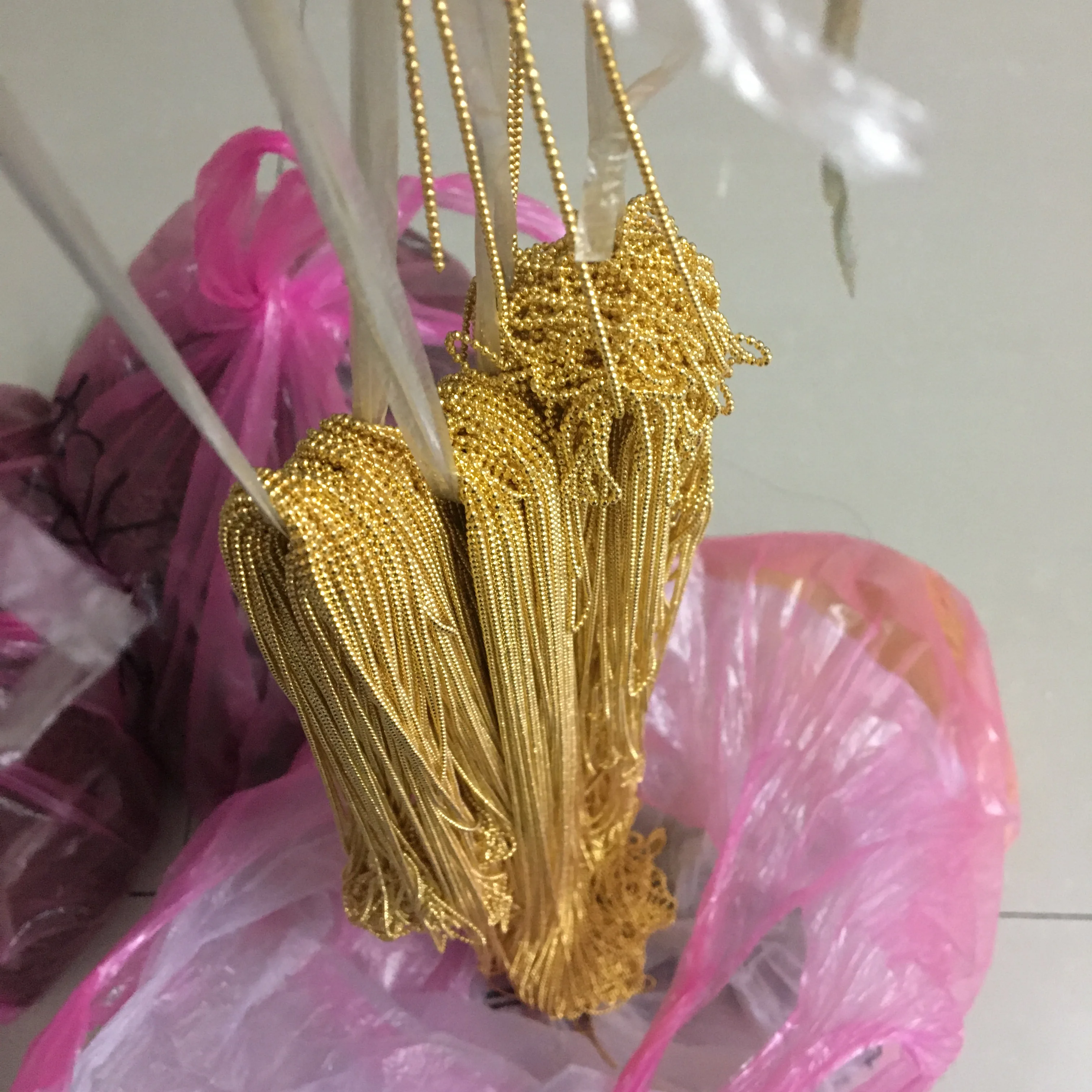 yiwu shuoke crafts factory price high quality iron brass stainless steel bead ball chain