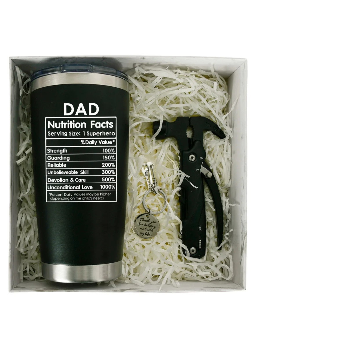 Father Birthday Thermos Cup Gift Tool Keychain 20oz Car Cup Dathers Day Gift Set Boxes, Black
Father Birthday Thermos Cup Gift Tool Keychain 20oz Car Cup Dathers Day Gift Set Boxes, Black