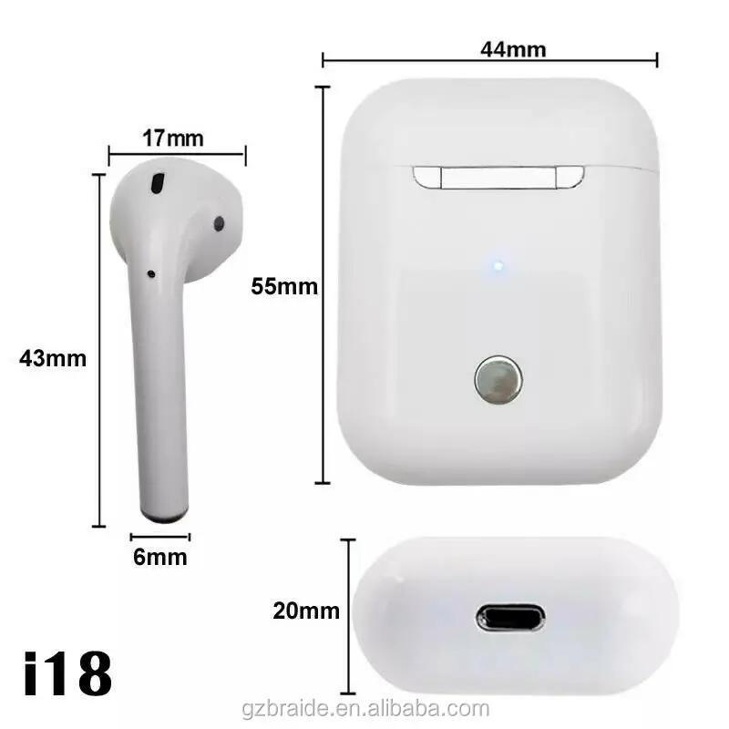 i18 TWS Wireless earphones 5.0 Earbuds Waterproof 3D Sound Touch Control for iPhone for Samsung for Huawei - ANKUX.COM
