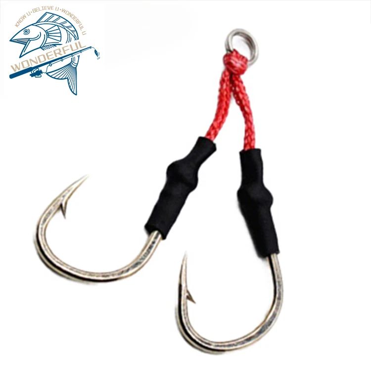 Factory Wholesale High Carbon Steel Big Game Barbed Jigging Double Assist Line Jigging Hook For Boat Fishing, Black
Factory Wholesale High Carbon Steel Big Game Barbed Jigging Double Assist Line Jigging Hook For Boat Fishing, Black